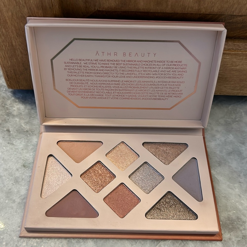 Athr beauty rose quartz crystal eyeshadow palette